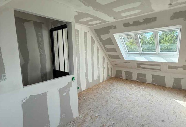 pose de velux sous la toiture pour plus de lumière et isolation des combles