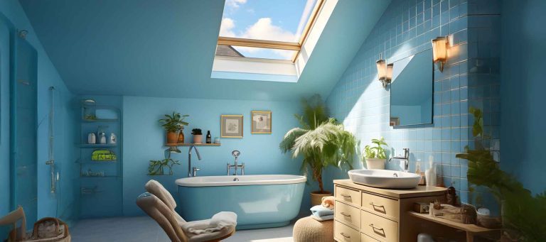 Combles transformés en chambre d'enfant sous les combles